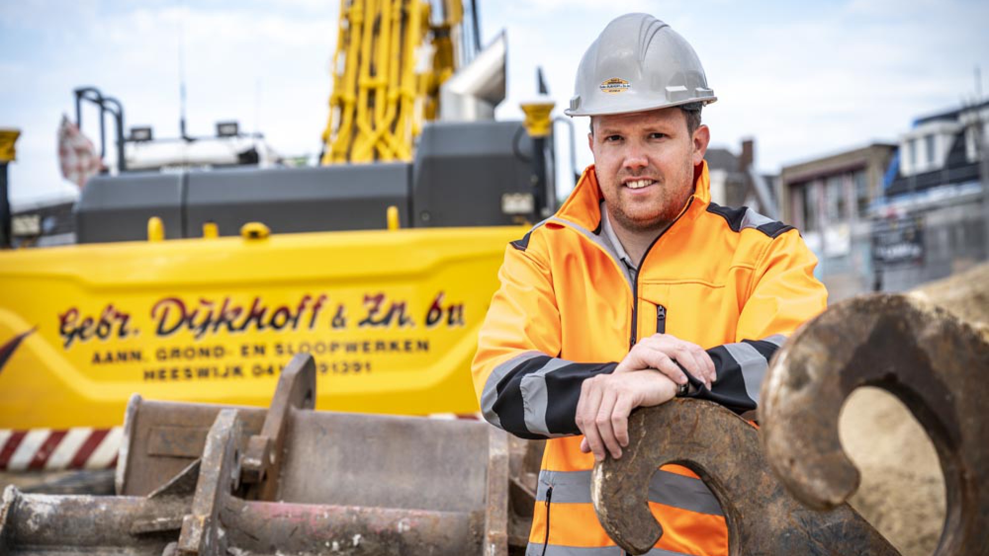 Stijn van Lankveld op de bouwplaats