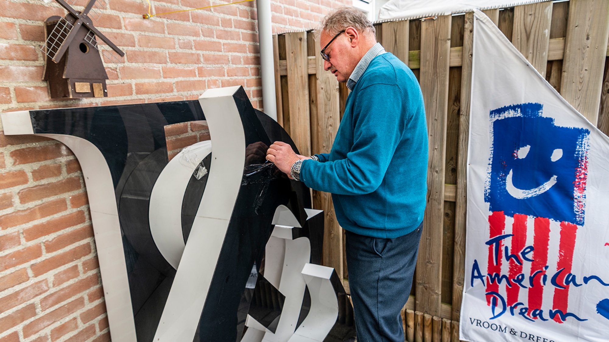 Ruud die bij zijn letters staat 