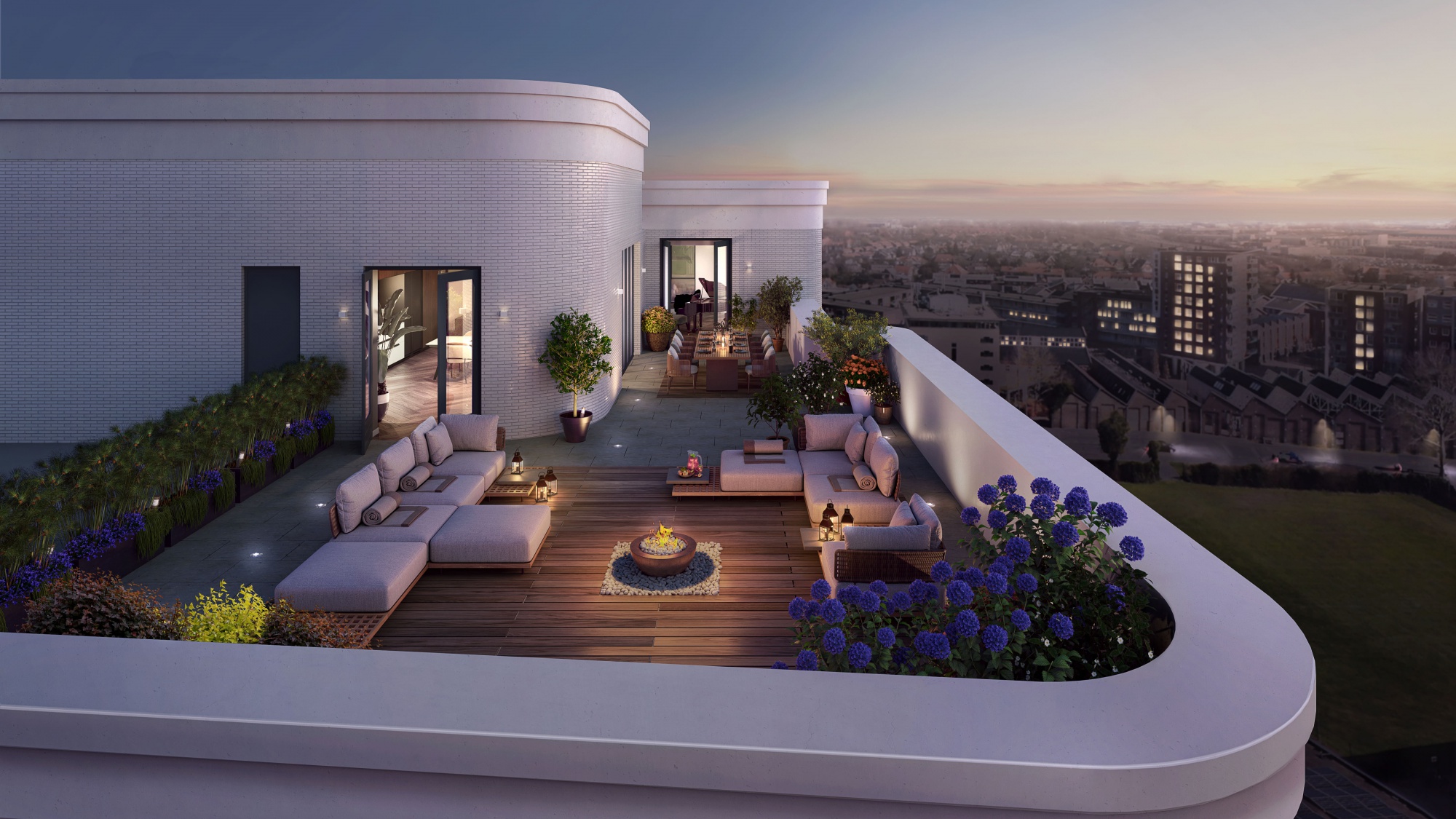 Balkon van het Penthouse