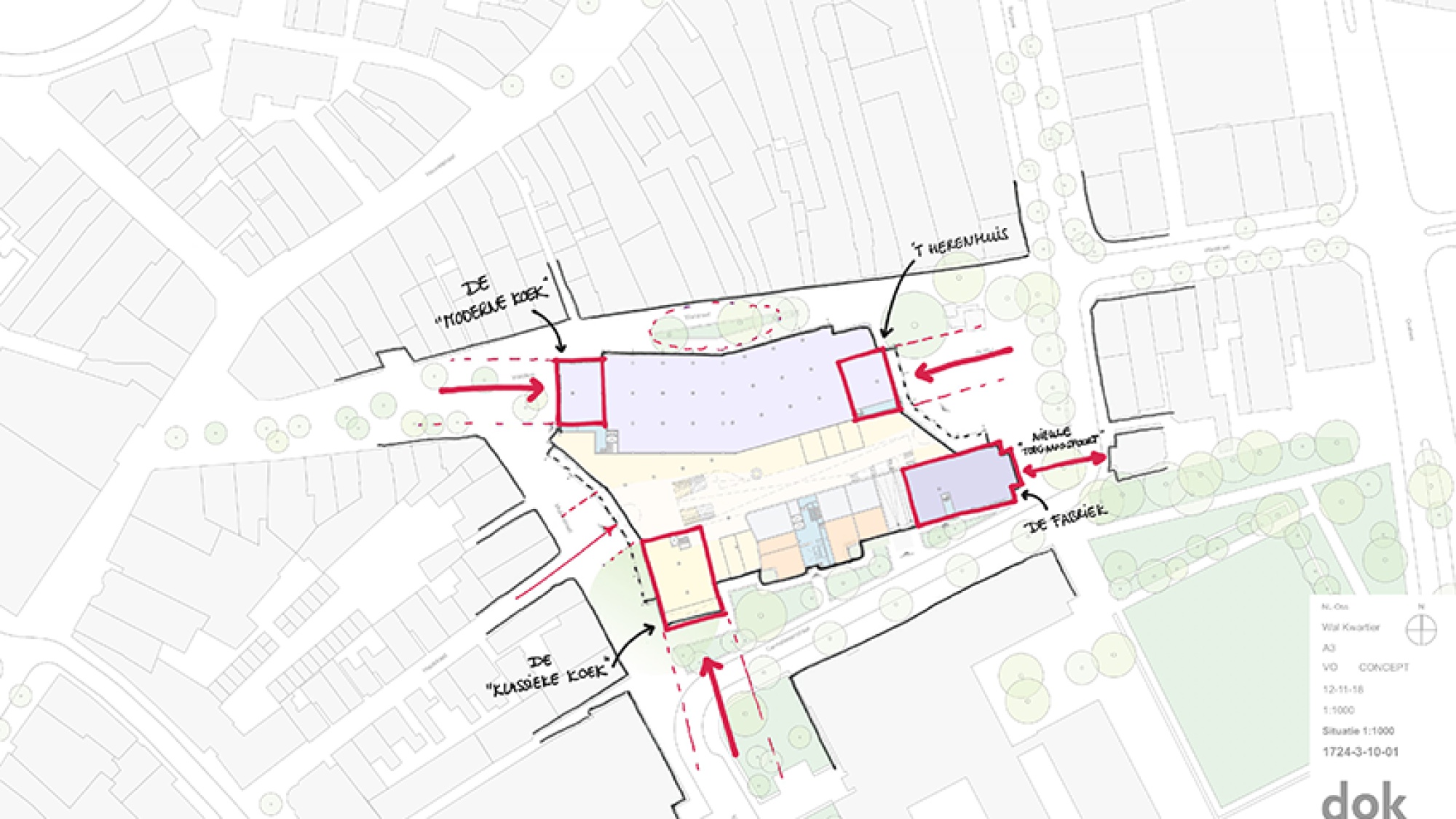 Schets plattegrond Walkwartier.