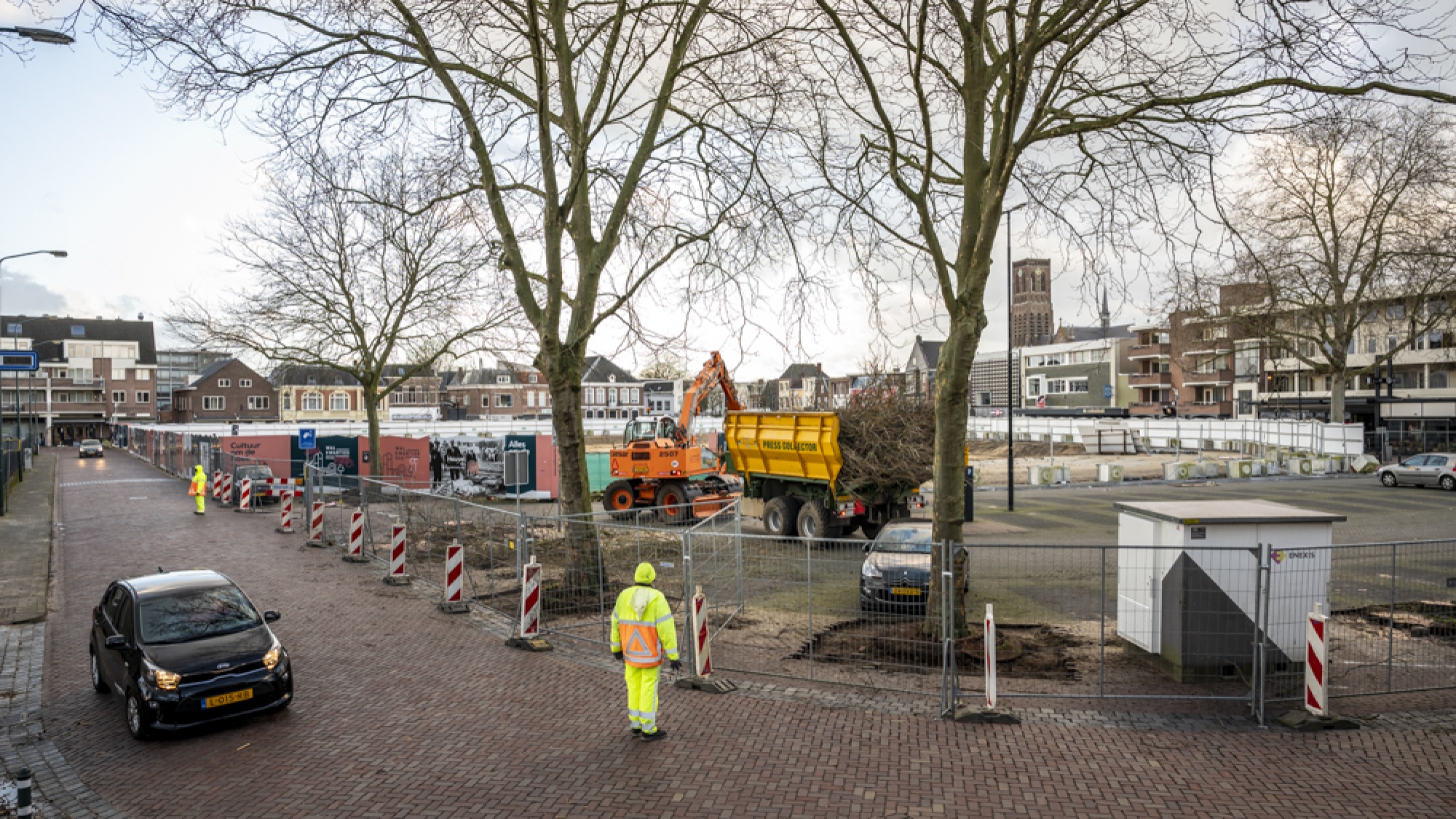 Het Walplein onder constructie 