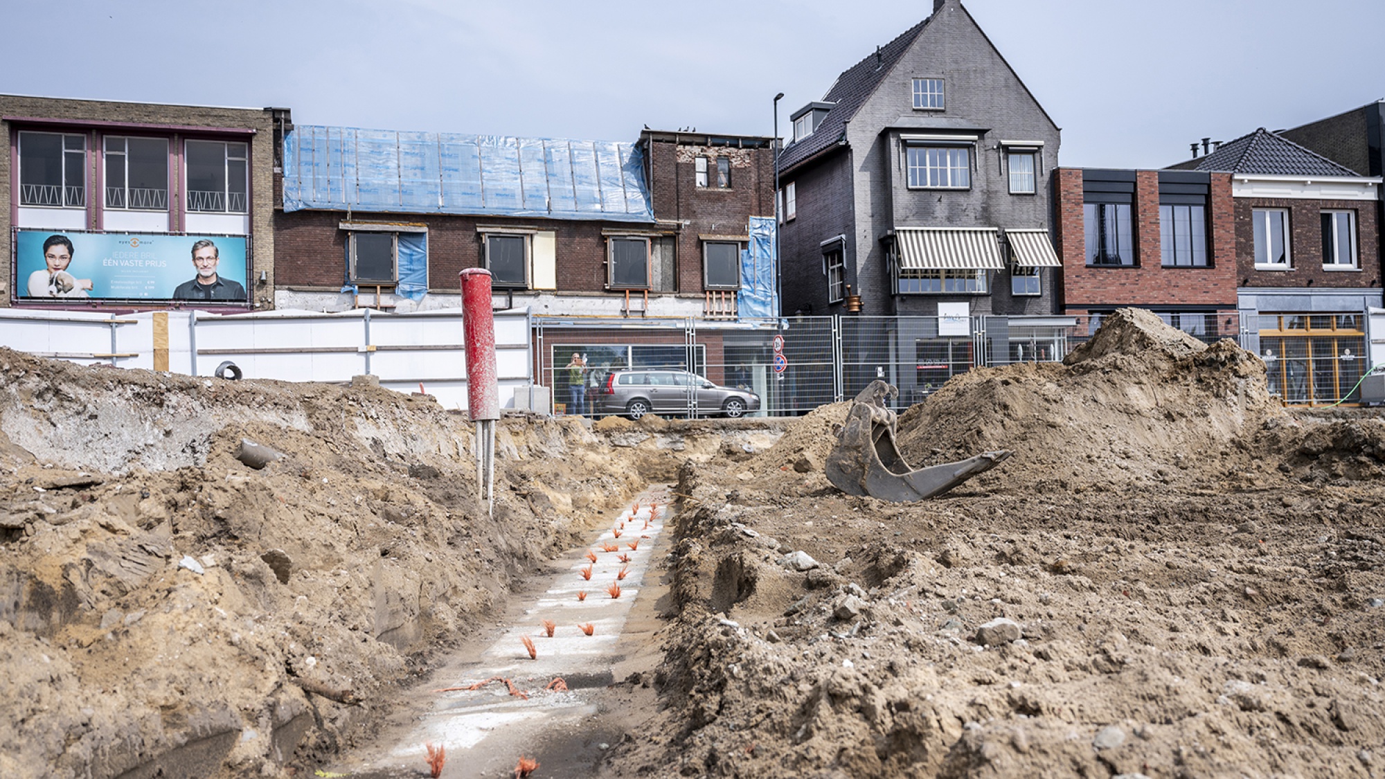 De CSM-wanden op de bouwplaats 